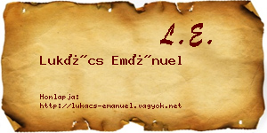Lukács Emánuel névjegykártya