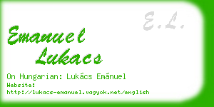 emanuel lukacs business card
