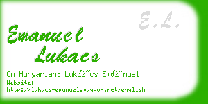emanuel lukacs business card